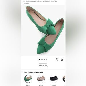 Elegant Green Women's Flats